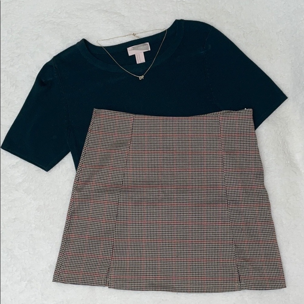 Plaid mini skirt